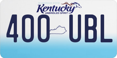 KY license plate 400UBL