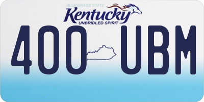 KY license plate 400UBM