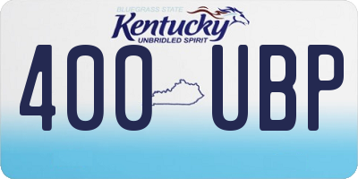 KY license plate 400UBP
