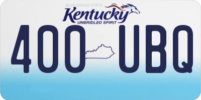 KY license plate 400UBQ