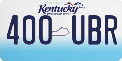KY license plate 400UBR