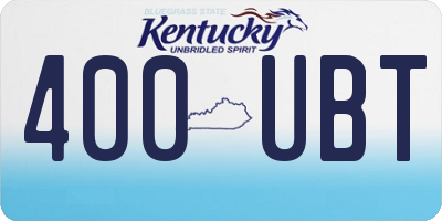 KY license plate 400UBT