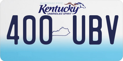 KY license plate 400UBV