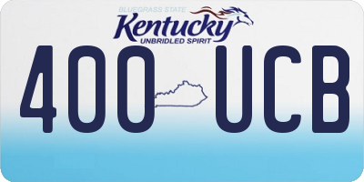 KY license plate 400UCB