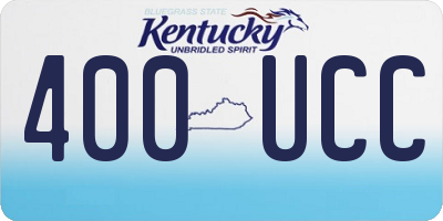 KY license plate 400UCC