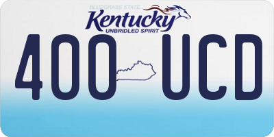 KY license plate 400UCD