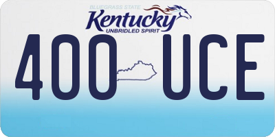 KY license plate 400UCE