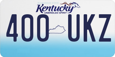 KY license plate 400UKZ