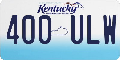KY license plate 400ULW