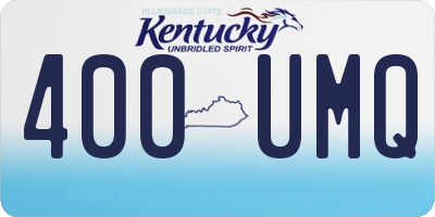 KY license plate 400UMQ