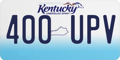 KY license plate 400UPV