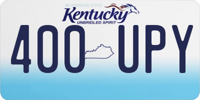 KY license plate 400UPY