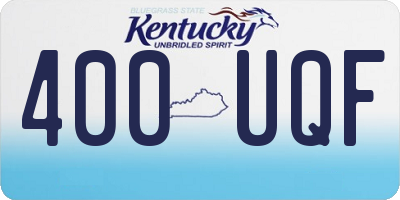 KY license plate 400UQF