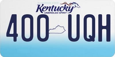 KY license plate 400UQH