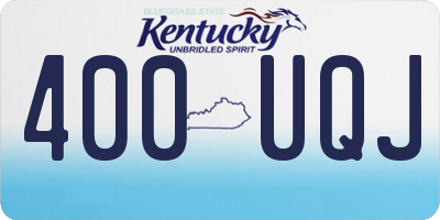 KY license plate 400UQJ