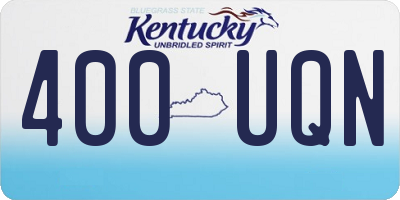KY license plate 400UQN