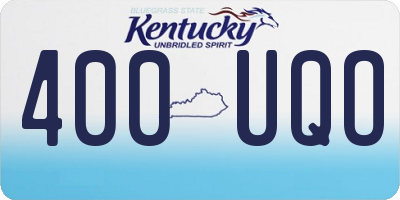 KY license plate 400UQO