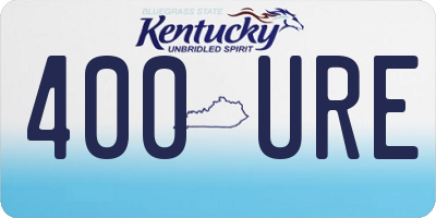 KY license plate 400URE
