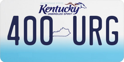 KY license plate 400URG