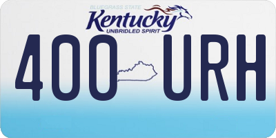 KY license plate 400URH