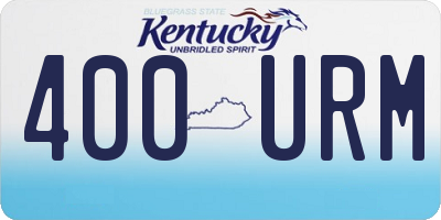 KY license plate 400URM