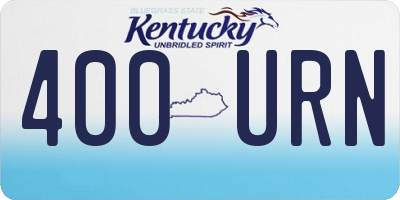 KY license plate 400URN