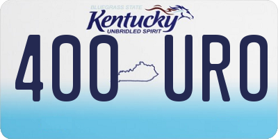 KY license plate 400URO