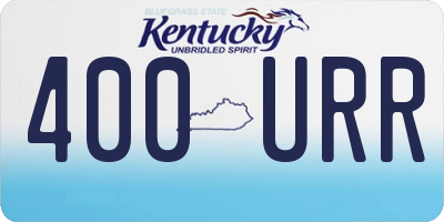 KY license plate 400URR
