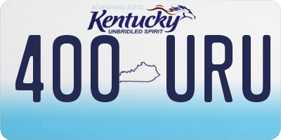 KY license plate 400URU