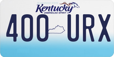 KY license plate 400URX