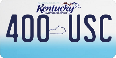 KY license plate 400USC