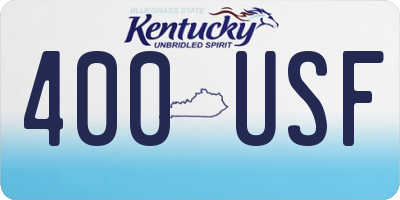 KY license plate 400USF