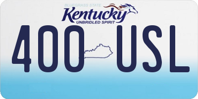 KY license plate 400USL