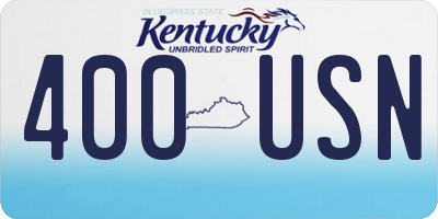 KY license plate 400USN