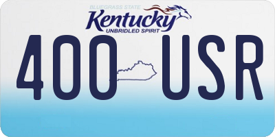 KY license plate 400USR
