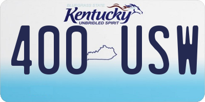 KY license plate 400USW