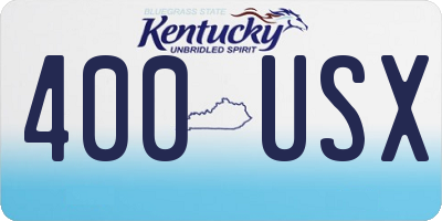KY license plate 400USX