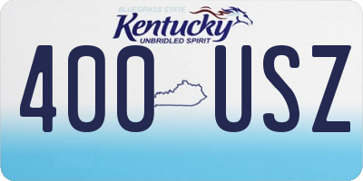 KY license plate 400USZ