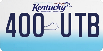 KY license plate 400UTB