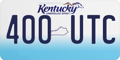 KY license plate 400UTC