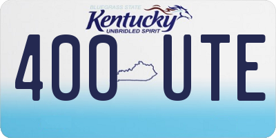 KY license plate 400UTE