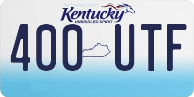 KY license plate 400UTF