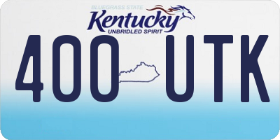 KY license plate 400UTK