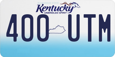 KY license plate 400UTM
