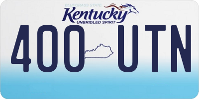 KY license plate 400UTN
