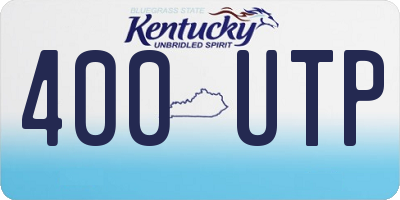 KY license plate 400UTP