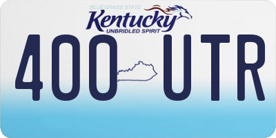 KY license plate 400UTR