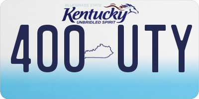 KY license plate 400UTY
