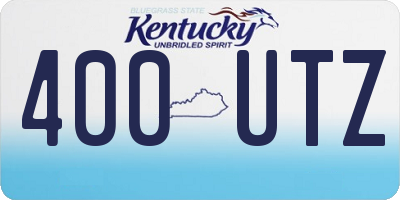 KY license plate 400UTZ