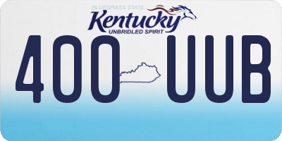 KY license plate 400UUB
